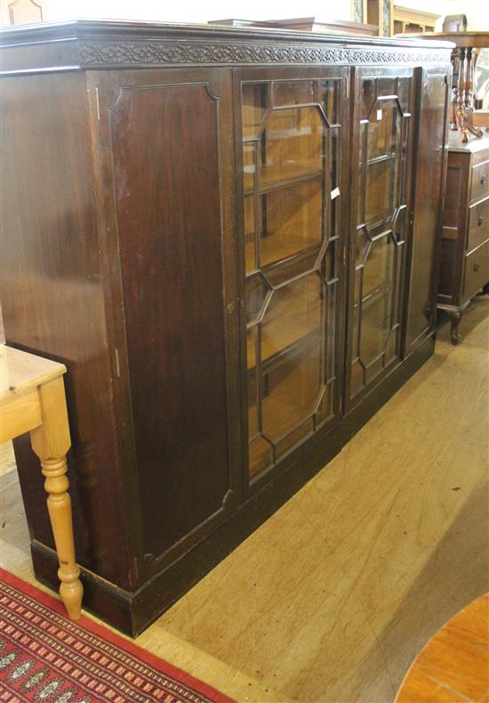 Edwardian mahogany 4 door bookcase(-)